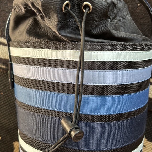 Vtg DKNY City Grosgrain Ribbon Bucket Bag - Picture 2 of 10